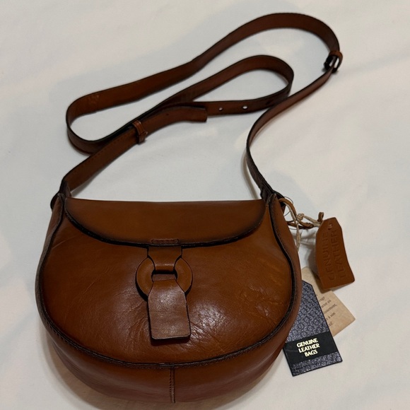 Genuine Leather Bag Handbags - Brown Leather Crossbody Bag NWT